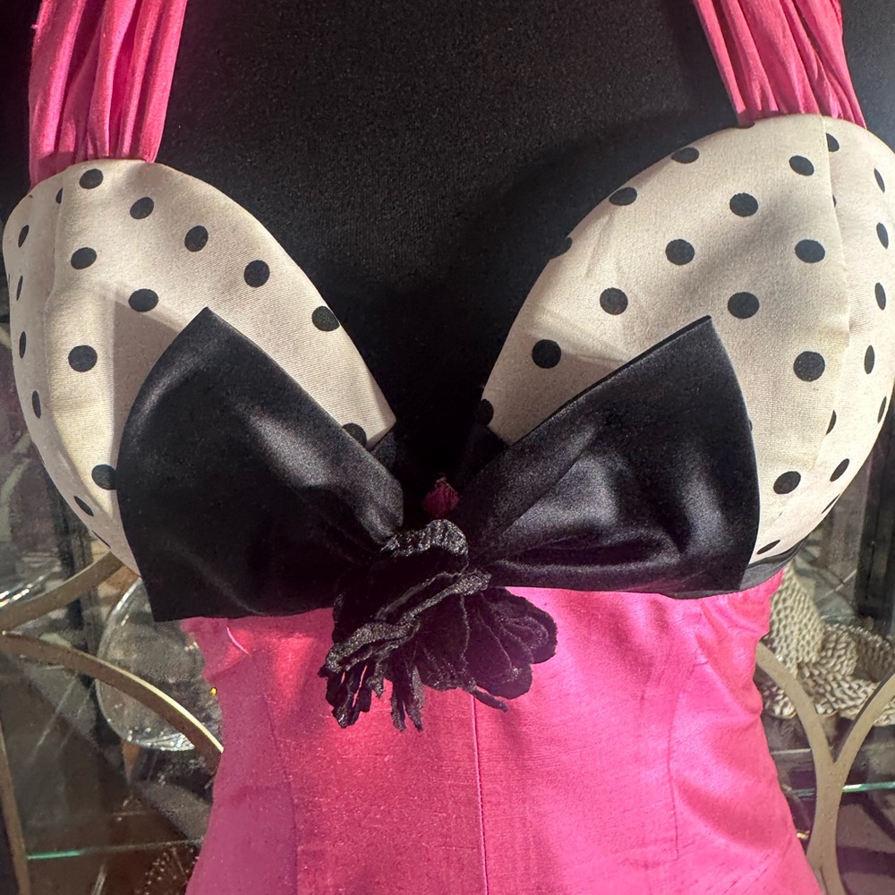 Sherri Hill Punk Black and White Polka Dot Dress - Picture 2 of 11